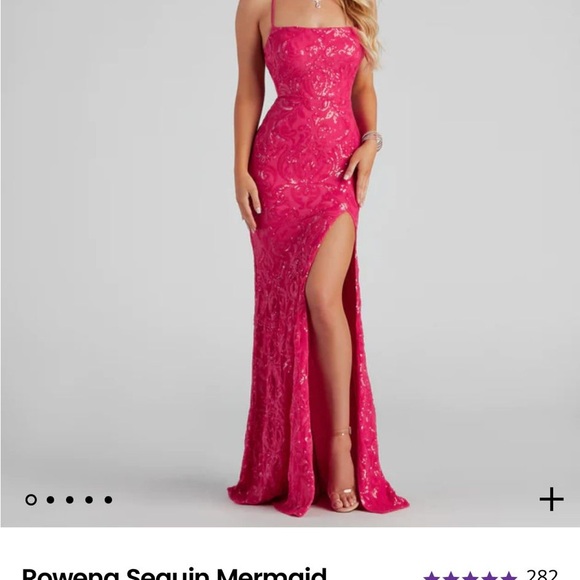 Rowena Sequin Mermaid Prom Dress in Fuchsia - Picture 5 of 11
